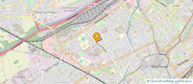 localisation de l'entreprise IMPRIMERIE SPECIALE FIX BLOC SA à MULHOUSE