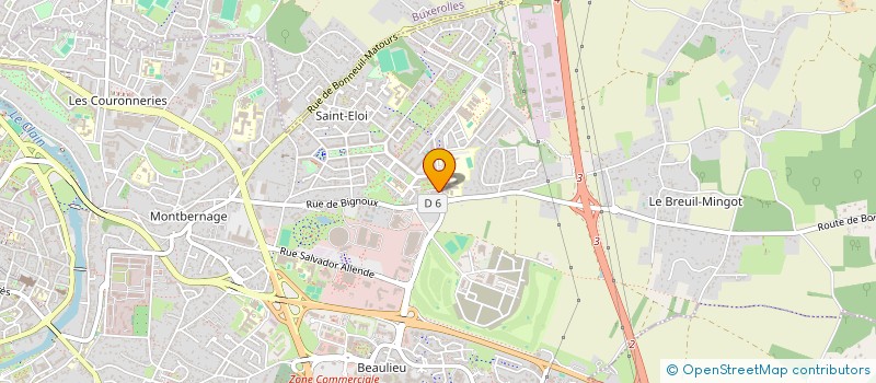 localisation de l'entreprise IMPRIMERIE STUDIO CREA à POITIERS