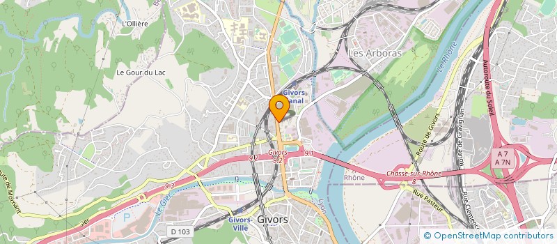 localisation de l'entreprise IMPRIMERIE VALENTIN  GIVORS