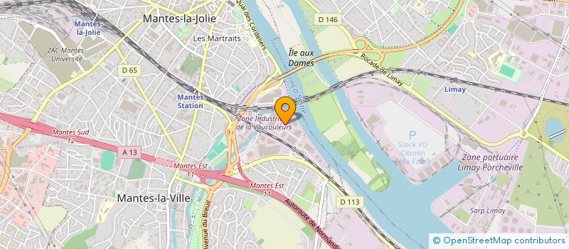 localisation de l'entreprise IMPRIMERIE VAUCOULEURS à MANTES-LA-VILLE