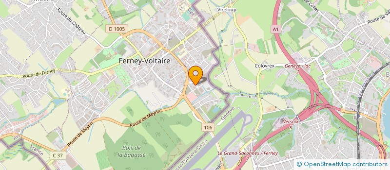 localisation de l'entreprise IMPRIMERIE VOLTAIRE SARL à FERNEY-VOLTAIRE