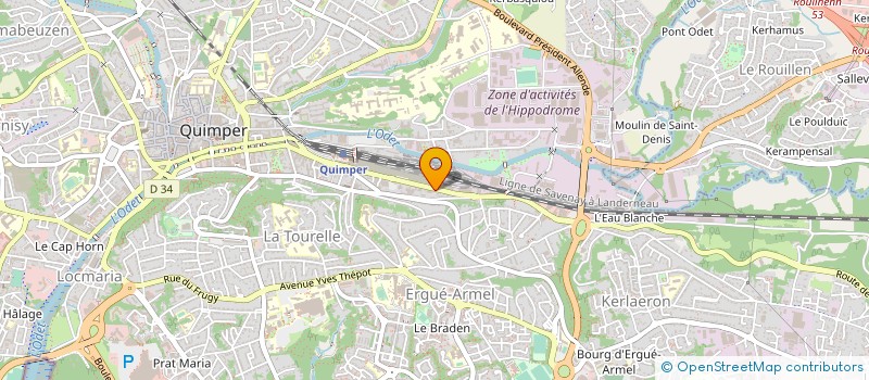 localisation de l'entreprise IMPRIMINUTE SARL à QUIMPER