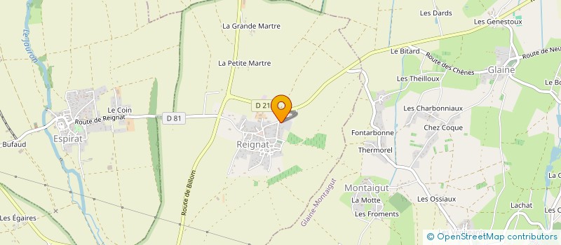 localisation de l'entreprise IMPRO  REIGNAT