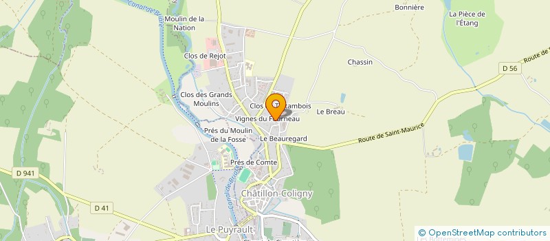 localisation de l'entreprise IMPROFFSET SARL à CHATILLON-COLIGNY