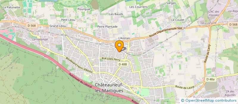 localisation de l'entreprise IMPULS'ACT  CHATEAUNEUF-LES-MARTIGUES