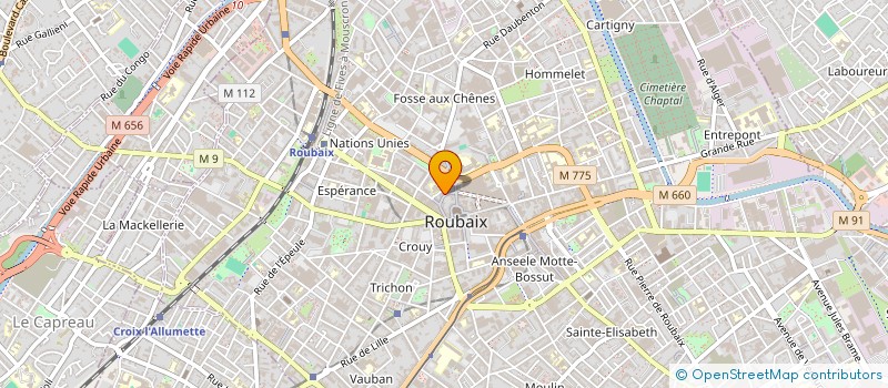 localisation de l'entreprise IMPULSE  ROUBAIX