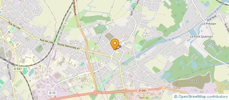 localisation de l'entreprise IMPULSIONS  BEUVRY