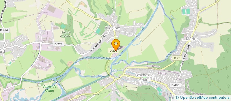 localisation de l'entreprise IMS à ALLENJOIE