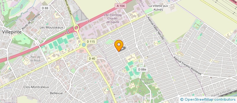localisation de l'entreprise IMSER 2000 IMPRIMERIE MOBILIER à TREMBLAY-EN-FRANCE
