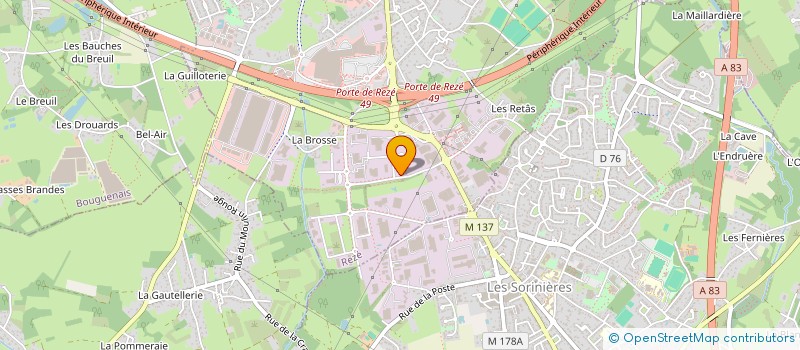 localisation de l'entreprise IMTAC  REZE