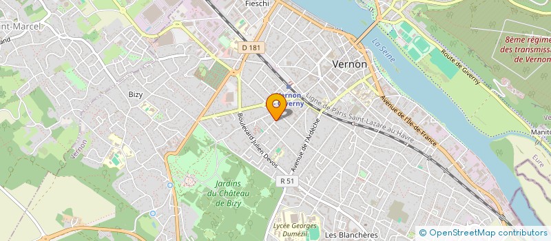 localisation de l'entreprise IMVD  VERNON