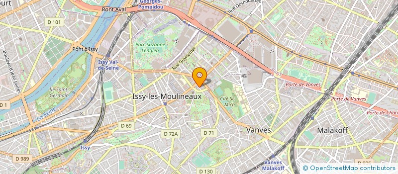 localisation de l'entreprise IN'16 à ISSY-LES-MOULINEAUX