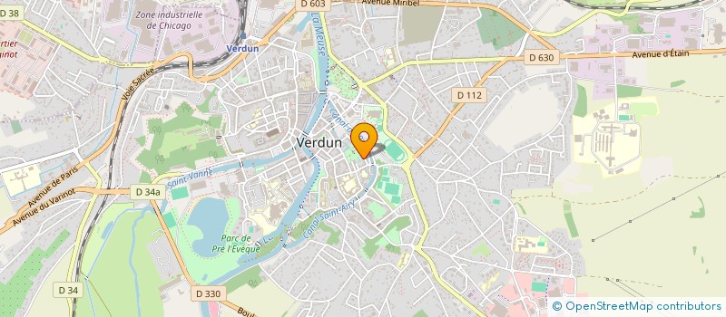 localisation de l'entreprise IN DE CO SA C G T à VERDUN