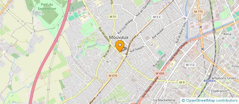 localisation de l'entreprise IN&DI à MOUVAUX