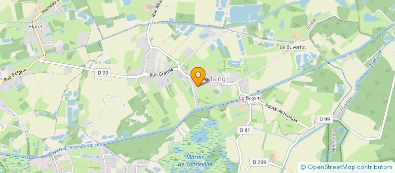 localisation de l'entreprise IN HOUSE à WARLAING