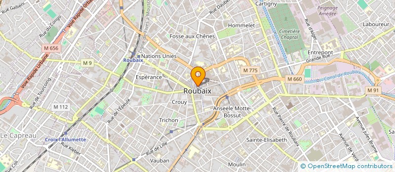 localisation de l'entreprise IN IMMOBILIER  ROUBAIX