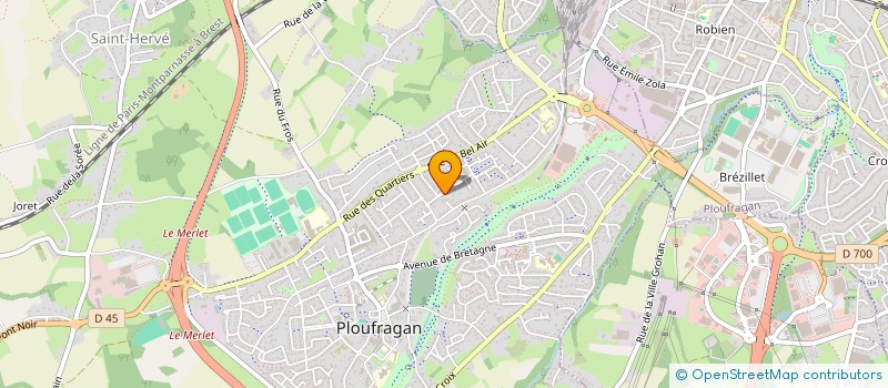 localisation de l'entreprise IN & OUT AGENCEMENT  PLOUFRAGAN