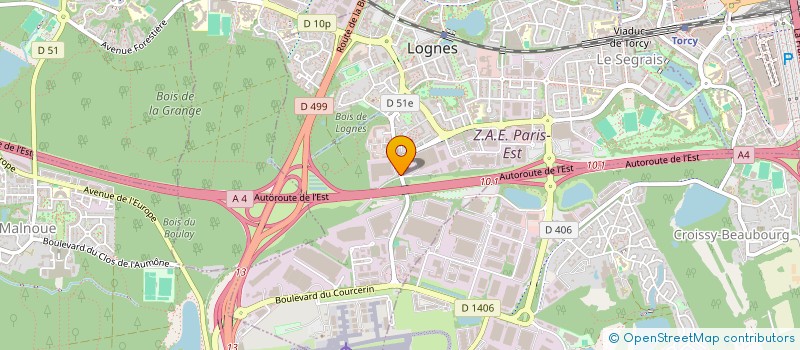 localisation de l'entreprise IN PACK à LOGNES