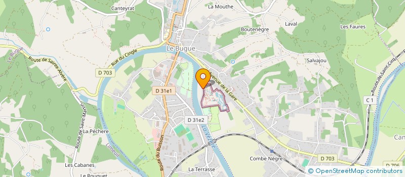 localisation de l'entreprise IN SITU  LE BUGUE