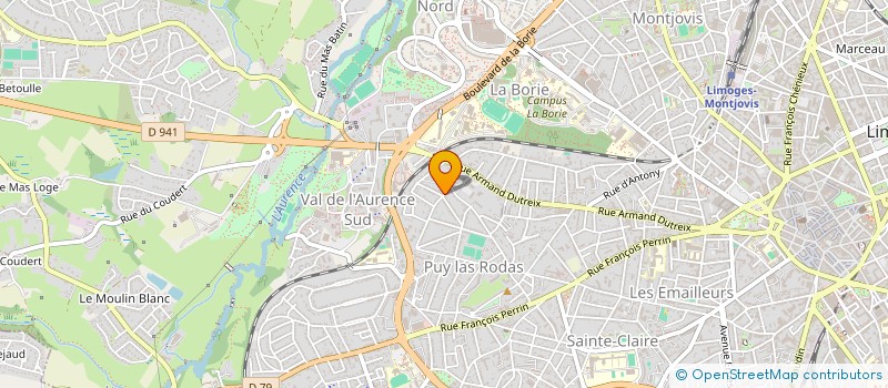 localisation de l'entreprise IN SITU à LIMOGES