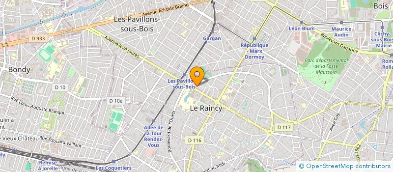 localisation de l'entreprise INA DISTRIBUTIONS à LE RAINCY