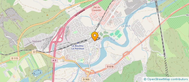 localisation de l'entreprise INAC'SERVICES  LE BOULOU