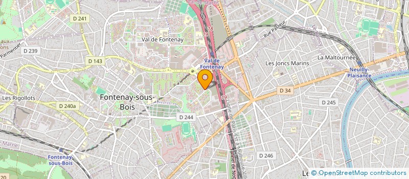 localisation de l'entreprise INACK-TRANSFERT à FONTENAY-SOUS-BOIS