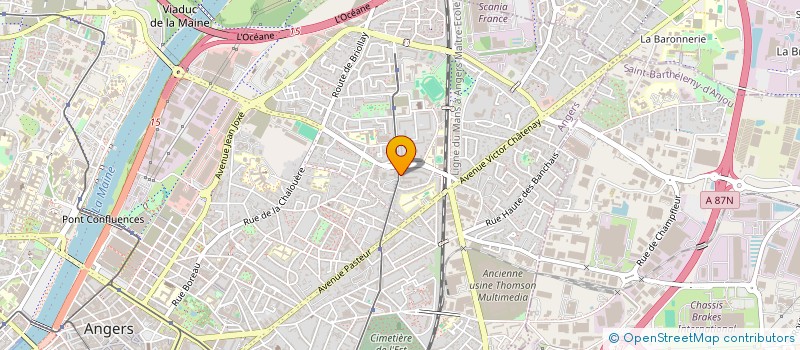 localisation de l'entreprise INALIS à ANGERS