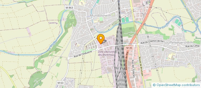 localisation de l'entreprise INALL à STRASBOURG