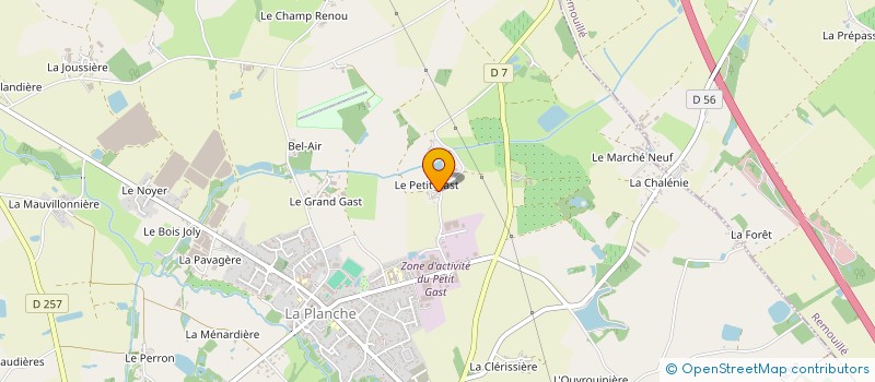 localisation de l'entreprise INALU  LA PLANCHE