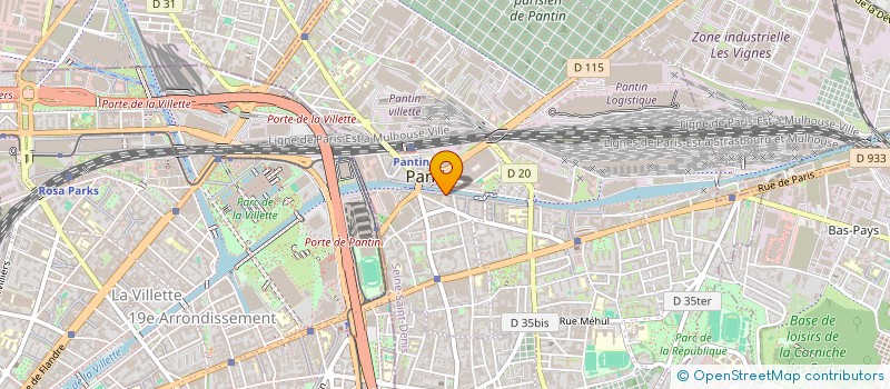 localisation de l'entreprise INAM à PANTIN