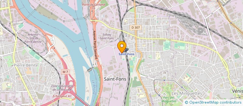 localisation de l'entreprise INATTEC  SAINT-FONS