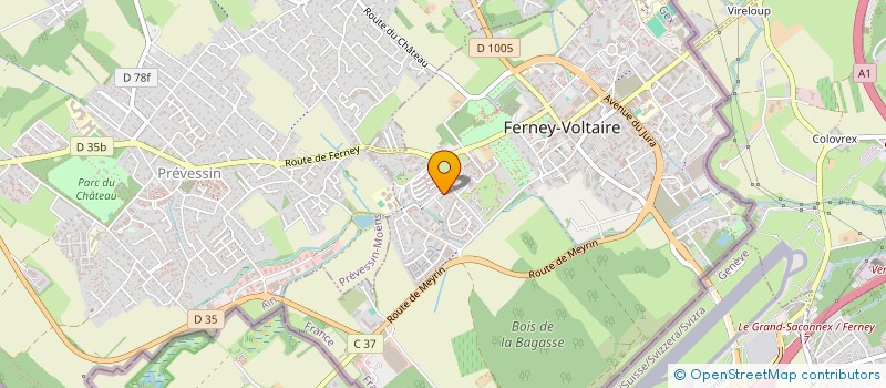 localisation de l'entreprise INAYA à FERNEY-VOLTAIRE
