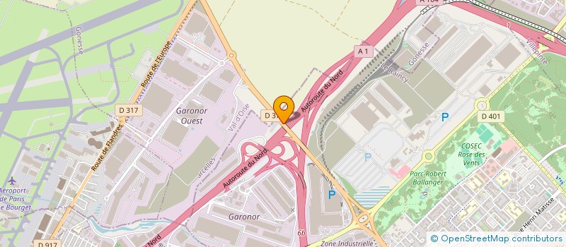 localisation de l'entreprise INB à LA COURNEUVE