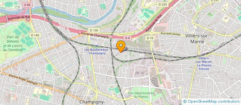 localisation de l'entreprise INB CONSTRUCTION à CHAMPIGNY-SUR-MARNE