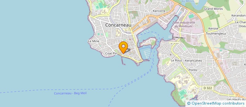 localisation de l'entreprise INB SOCIETE NAUTIQUE à CONCARNEAU