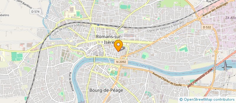 localisation de l'entreprise INCA PRODUCTION  ROMANS-SUR-ISERE