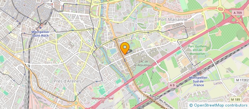 localisation de l'entreprise INCIDENCES PARTICIPATION 1  MONTPELLIER