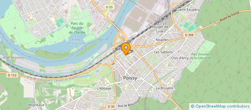 localisation de l'entreprise INCLUSION HANDICAP YVELINES  POISSY