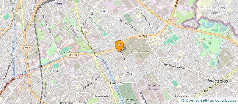 localisation de l'entreprise INCLUSION POLYESTER à ROUBAIX