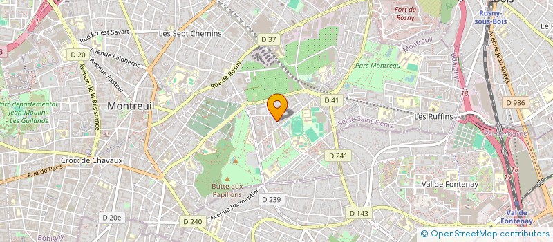 localisation de l'entreprise INCLUSION SOLIDAIRE (ASINSO) à MONTREUIL
