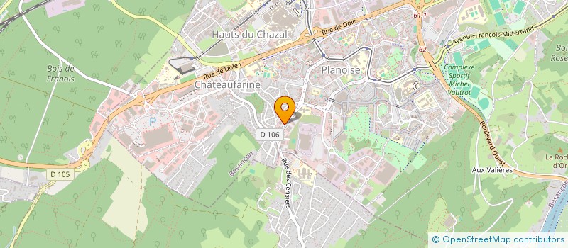 localisation de l'entreprise INCO à BESANCON