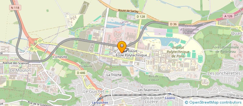 localisation de l'entreprise INCUBALLIANCE à PALAISEAU