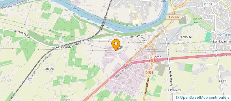 localisation de l'entreprise INCUS  CHATEAUNEUF-SUR-ISERE