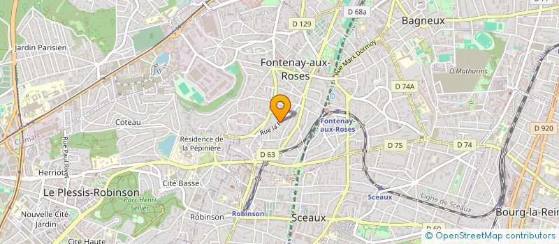 localisation de l'entreprise IND. BOURGEOIS REP PAR MME      BOURGEOI à FONTENAY-AUX-ROSES