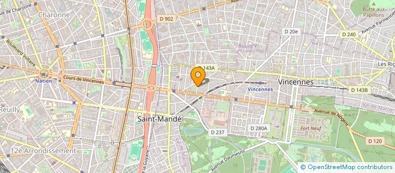 localisation de l'entreprise IND BRETTE COURTNEY à VINCENNES