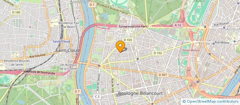 localisation de l'entreprise IND. D'ANCEZUNE - DIONYSIUS à BOULOGNE-BILLANCOURT