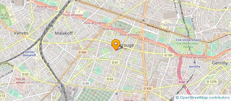 localisation de l'entreprise IND. DECOURCELLE ET JOUY  MONTROUGE