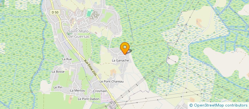 localisation de l'entreprise IND HUCHET DROUGLAZET LMNP  SAINT-MALO-DE-GUERSAC