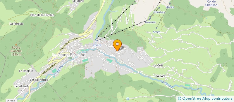 localisation de l'entreprise IND   LEROUGE  LE GRAND BORNAND